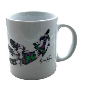 Vtg Native American Jim Thomas Coffee Mug Art Artistic
